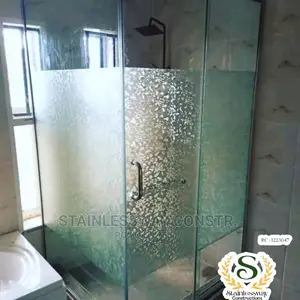Shower Glass Cubicle Frosted Flower Design