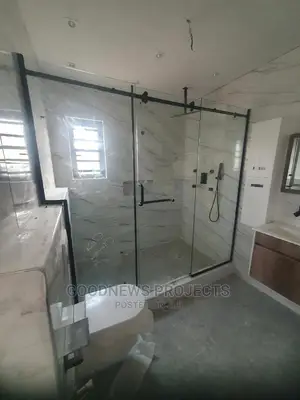 Black Shower Frameless Sliding Door
