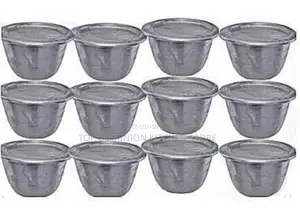 Aluminum Moi-Moi Plate With Cover (12pcs)