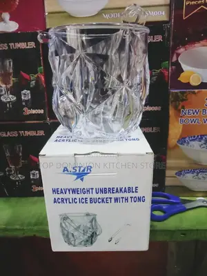 Unbreakable Acrylic Ice Bucket With Tong