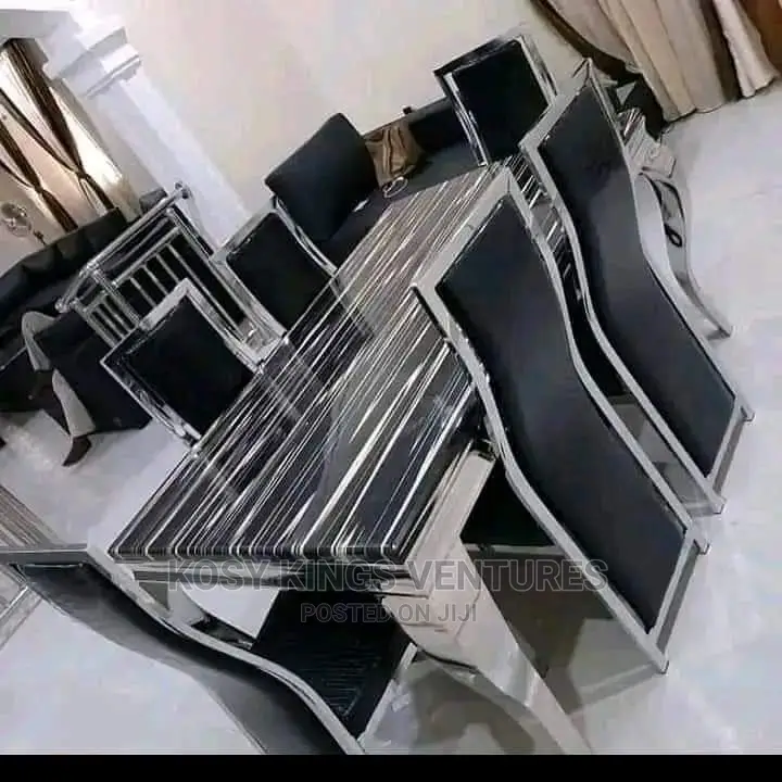 Unique 6 Seater Marble Top Dinning Table Set.