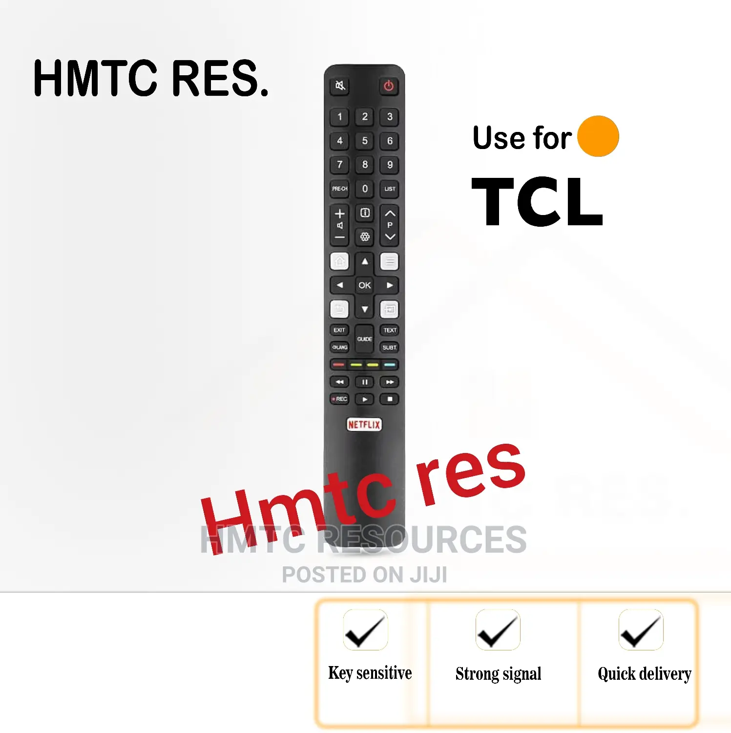 Android TCL Television Remote Control, With Netflix Button