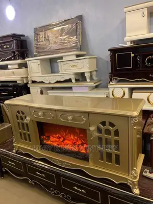 Royal Gold Fireplace Tv Stand
