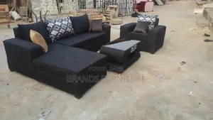 Photo - Beautiful Black Lshap Centre Table N Single Seater