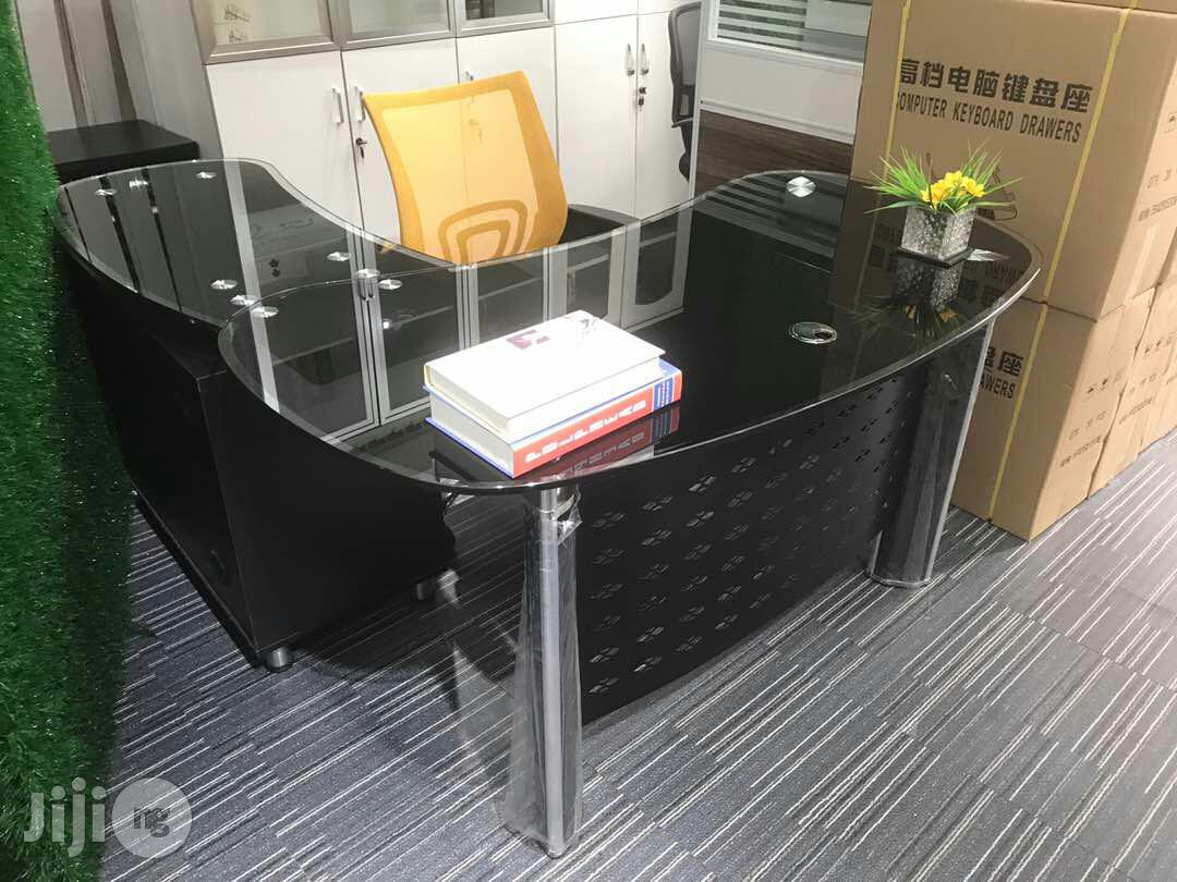 Black Glass Office Table
