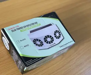 Black Solar Powered Car Exhaust Fan