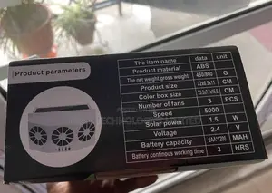 Black Solar Powered Car Exhaust Fan