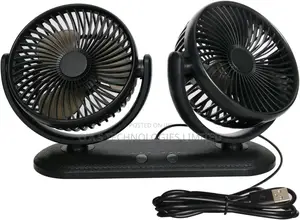 Tripole Car Fan Portable Vehicle Fan Dual Head Electric Fan