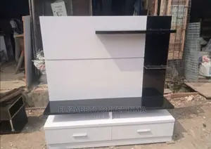 White and Black Tv Console