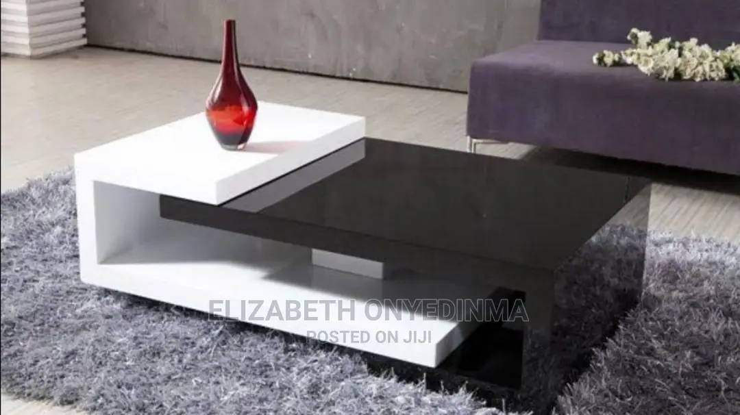 White and Black Center Table