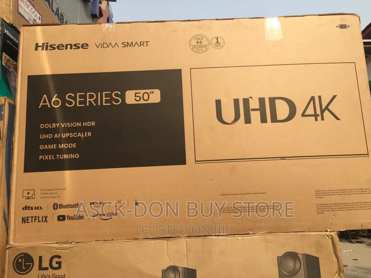 Hisense 50inches UHD Smart Bluetooth Tiny Frame TV