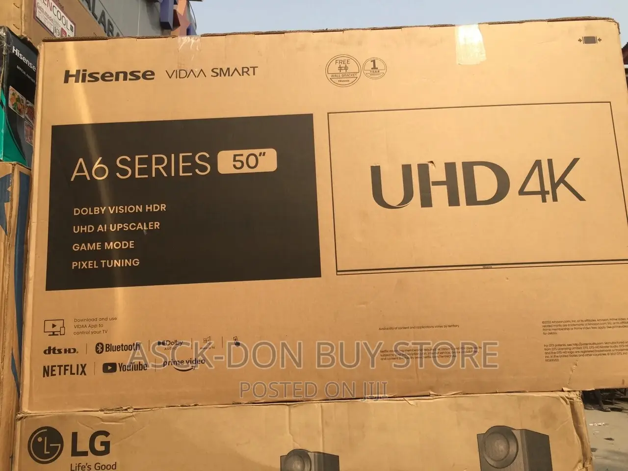 Hisense 50inches UHD Smart Bluetooth Tiny Frame TV