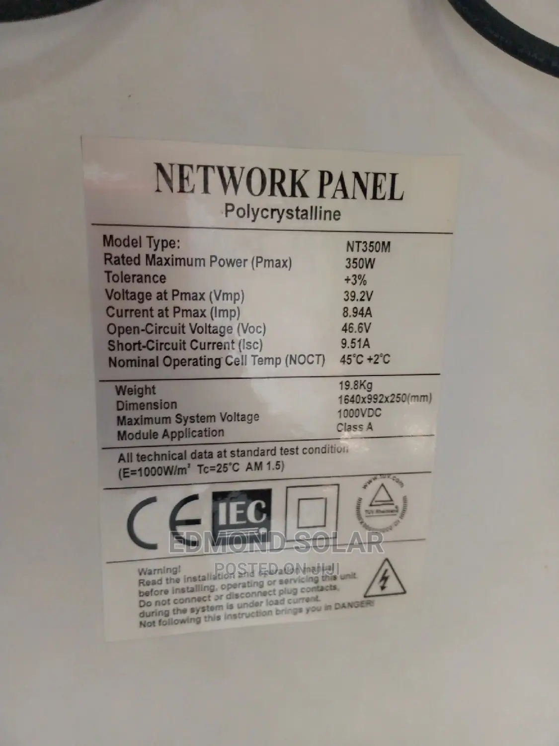 Net Work Solar Panel 350w