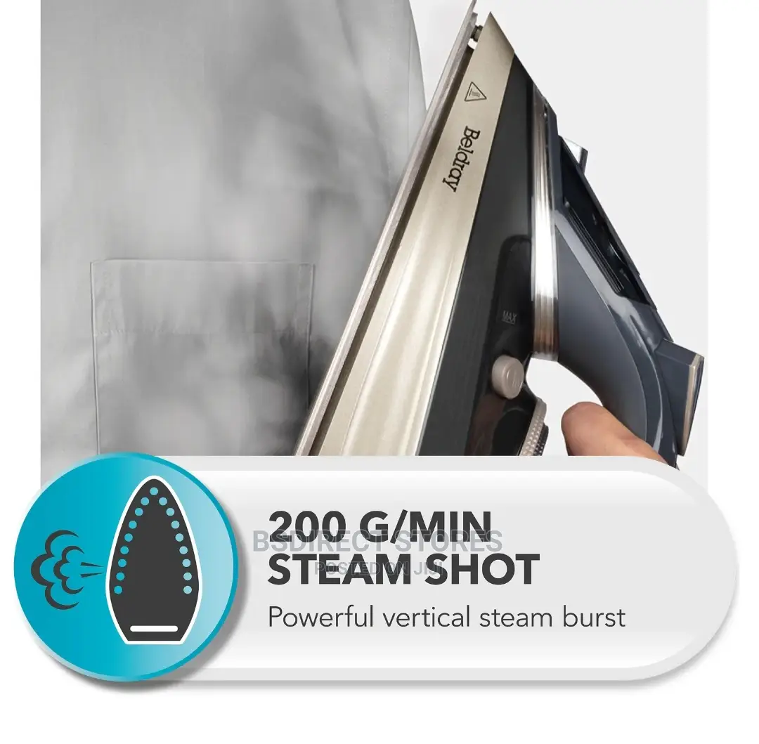 Beldray Iron Ceramic Dual Soleplate Technology Steam 3100W