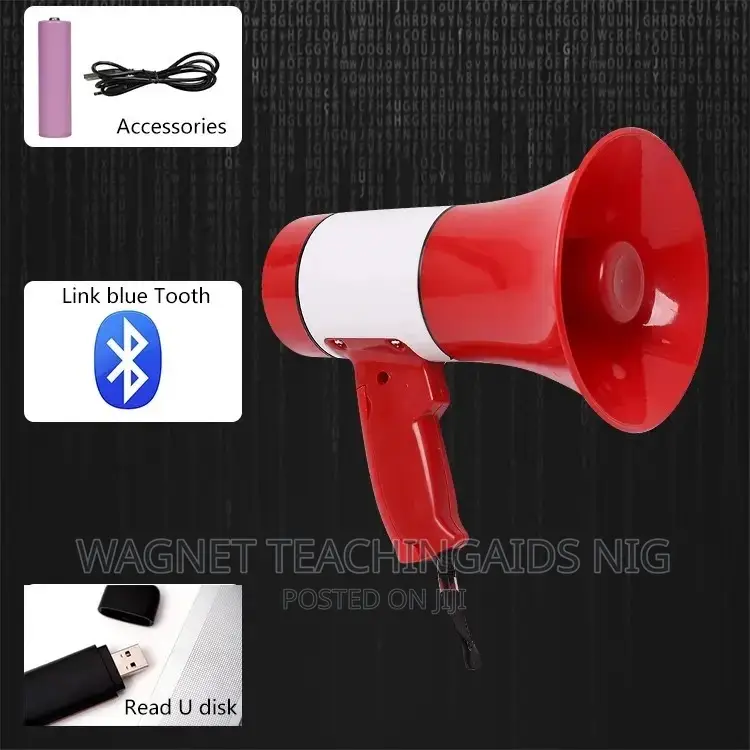 Portable Rechargeable Megaphone Speaker Withusb Bluetooth