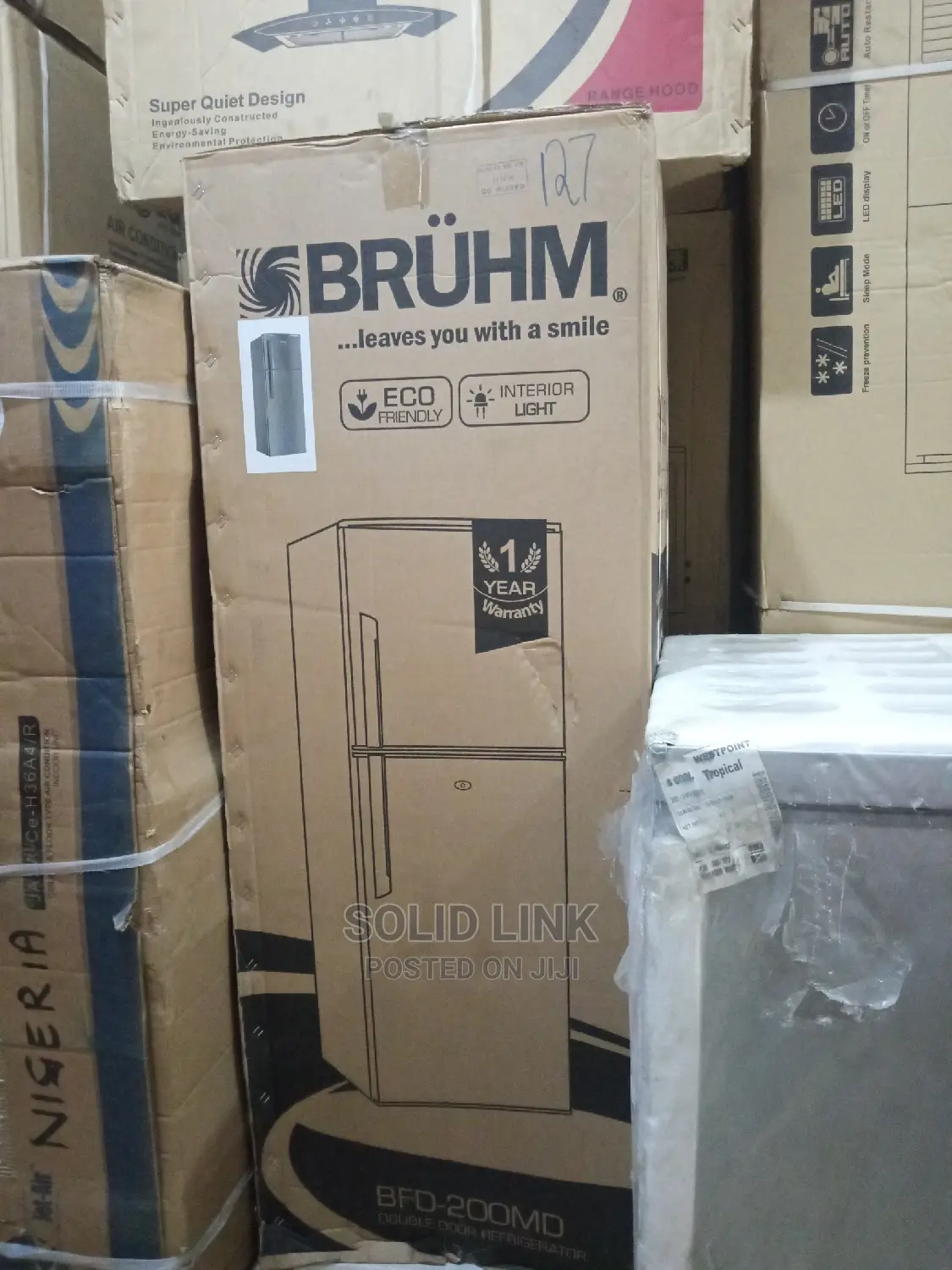 Bruhm Refrigerator Double Door 200l