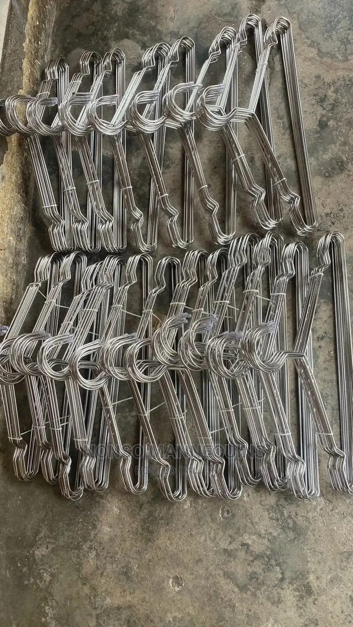 Imported Plain Silver Stainless Clothes Hangers