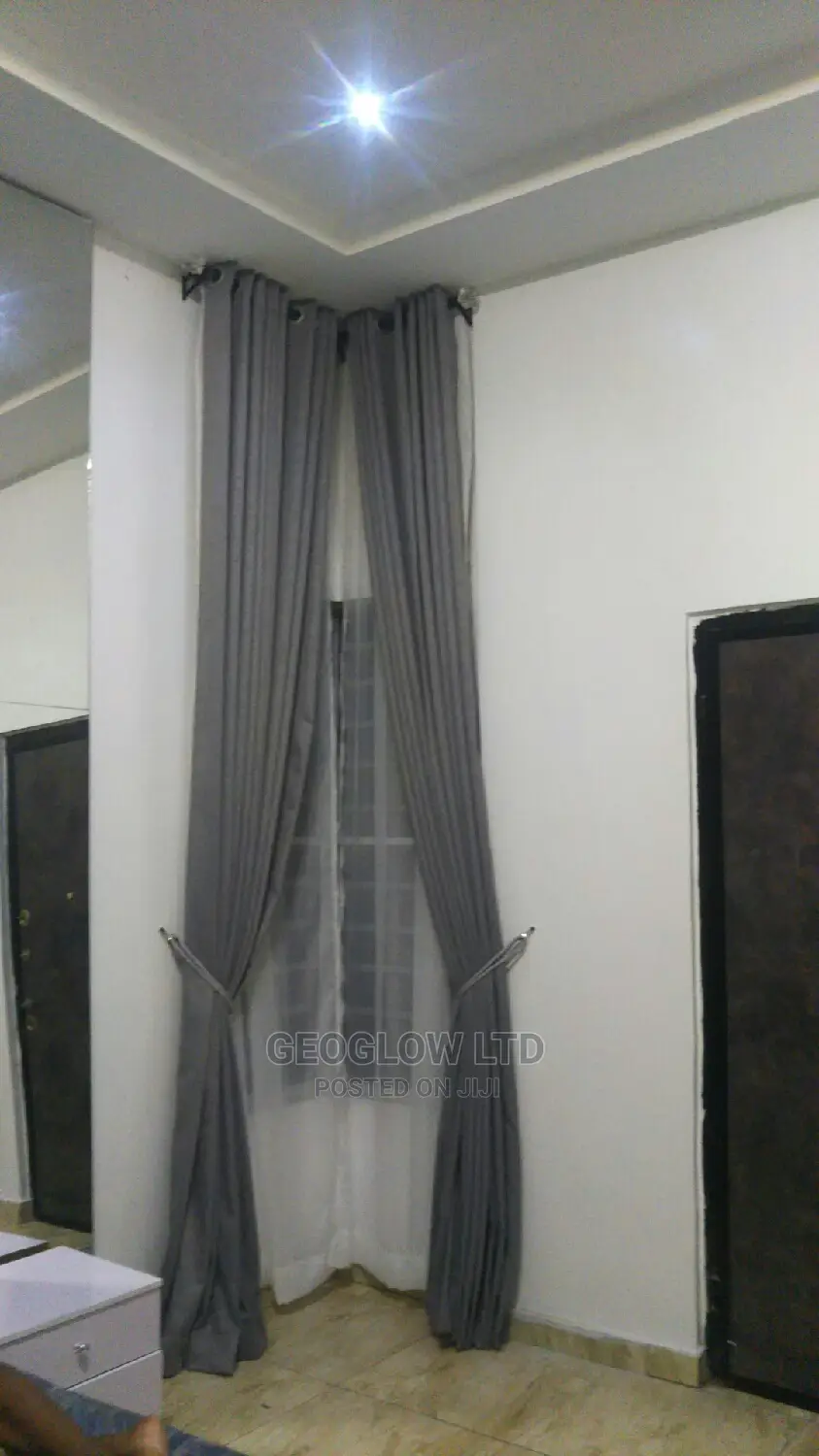 Quality Gray Curtain With Rings