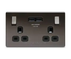 British General Nexus 13A 2 Gang Switched Socket PLUS USB