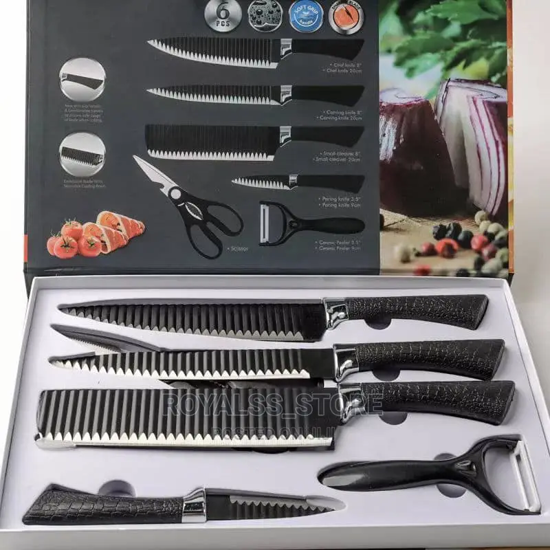 5 PCS Strong Knifes Set With Scissors and Peeler