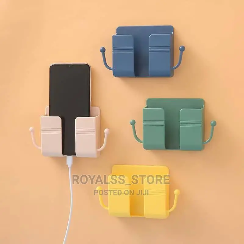 Wall Mount Phone Holder Self-Adhesive Phone Storage Box