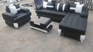 Photo - Black Colour Lshap Single N Center Table