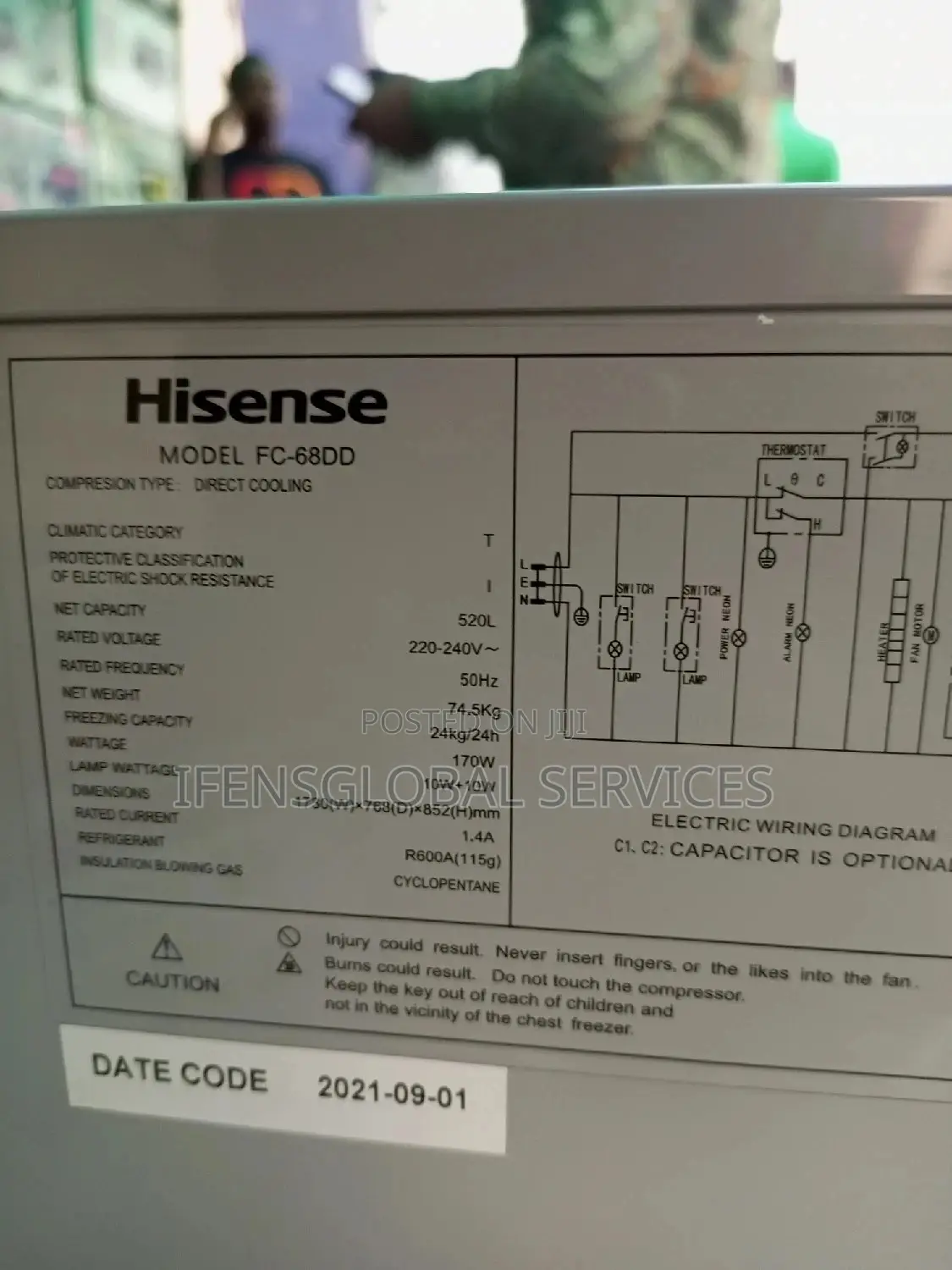 7feet Hisense Freezer