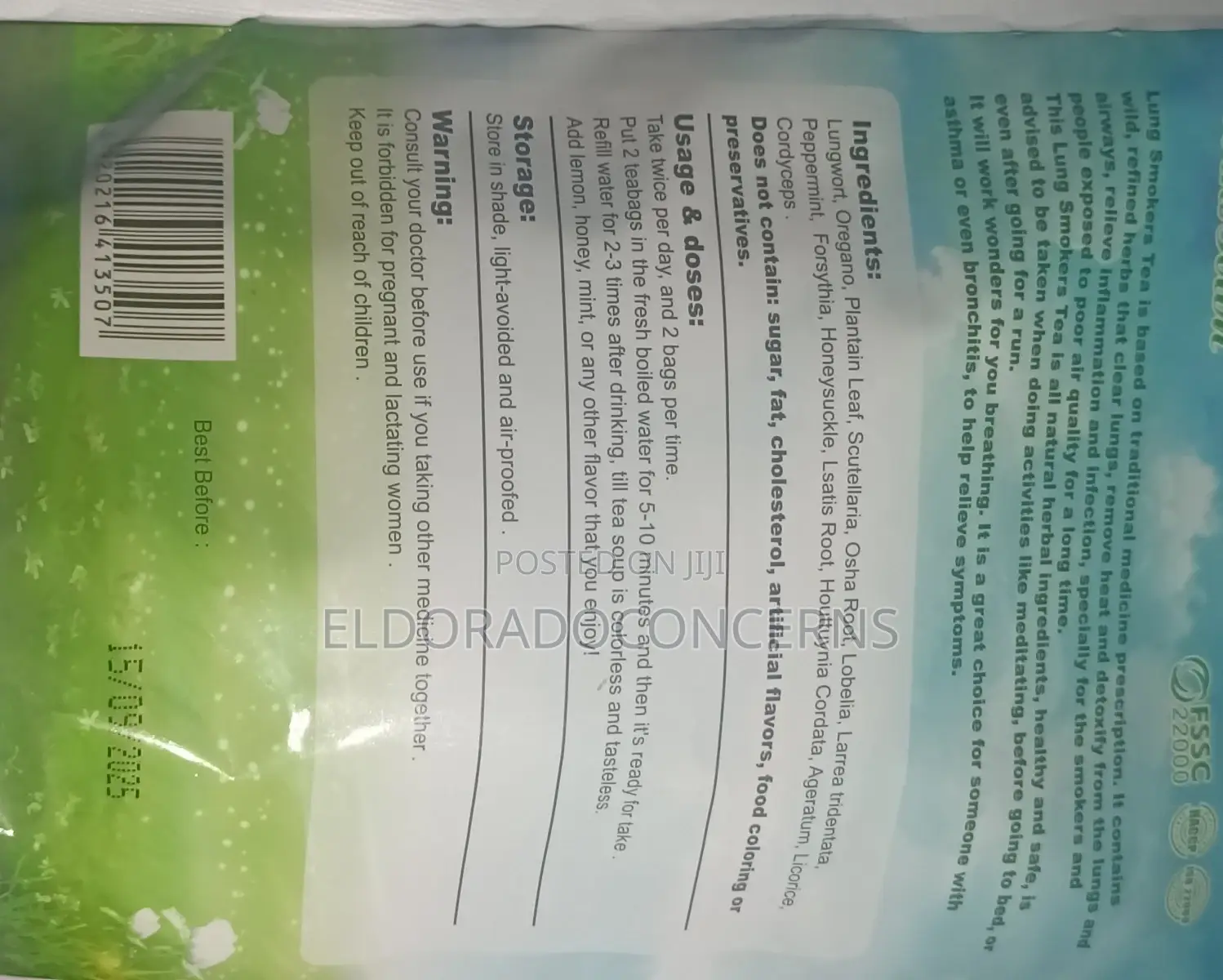 Lung Smokers Tea( Wholesale) Price