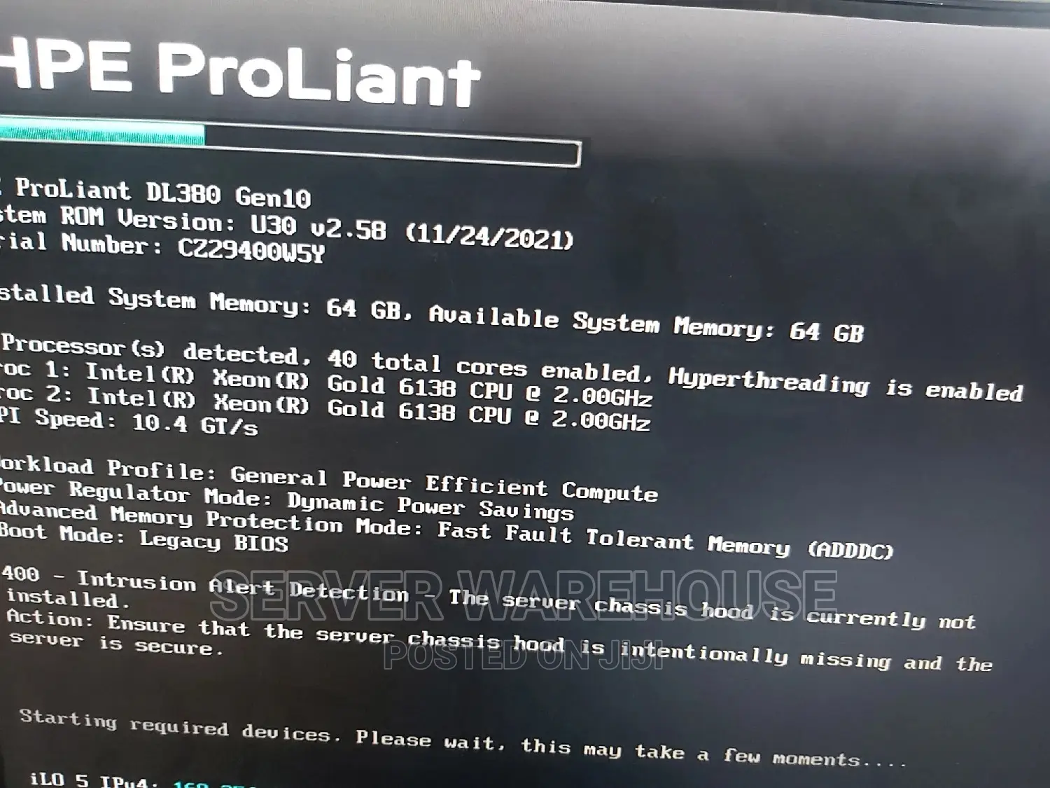 Server HP ProLiant DL380 Gen10 64GB Intel Xeon HDD 2T