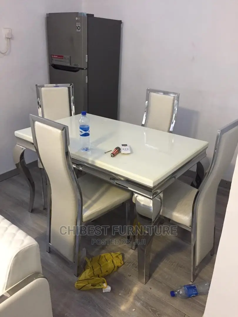 Quality Imported Marble Dining Table With Four Chairs