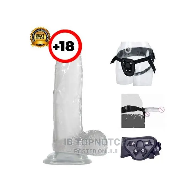 Eight Inches Transparent Strap On
