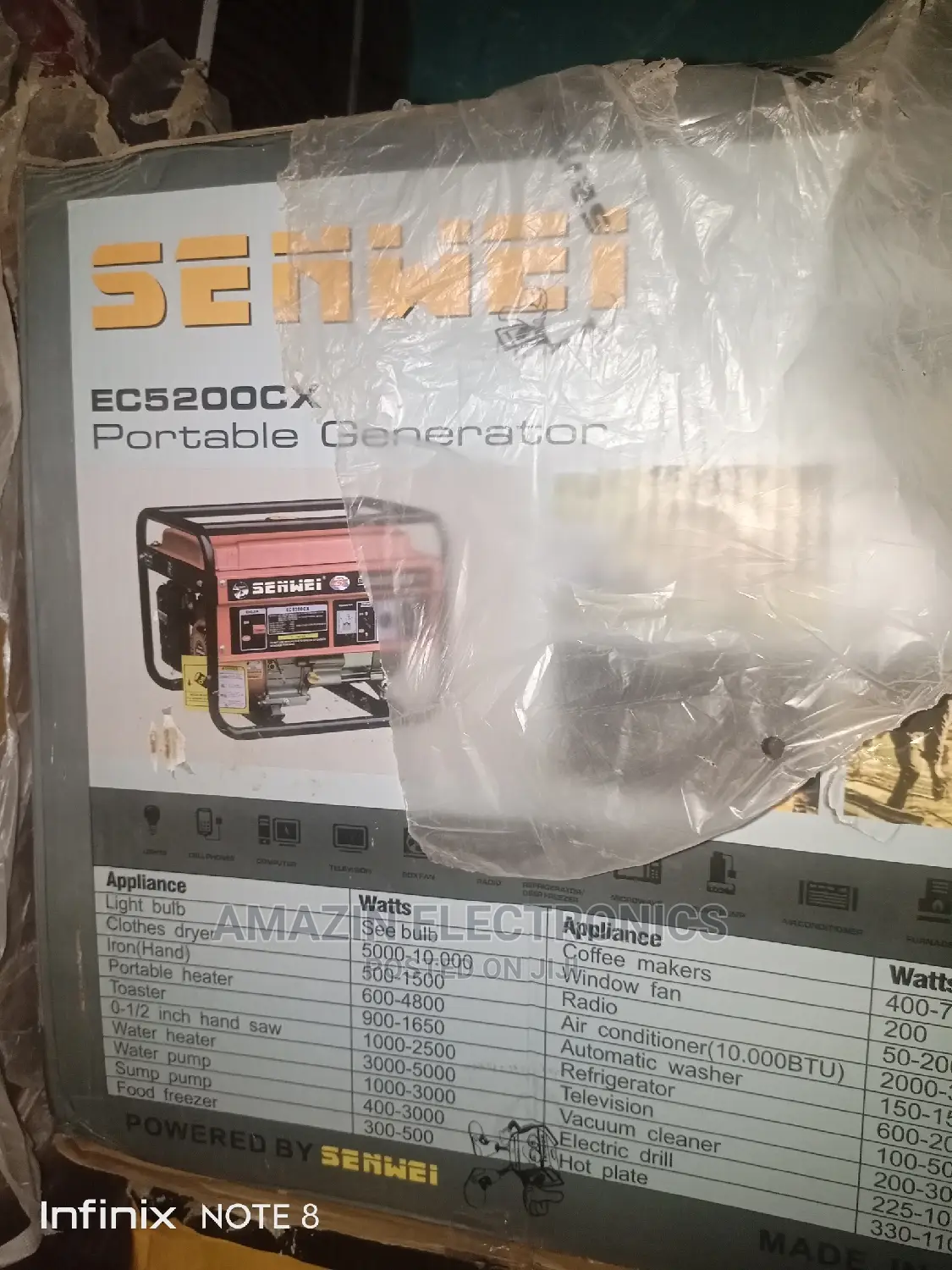 Senwei Ec5200cx Petrol Generator