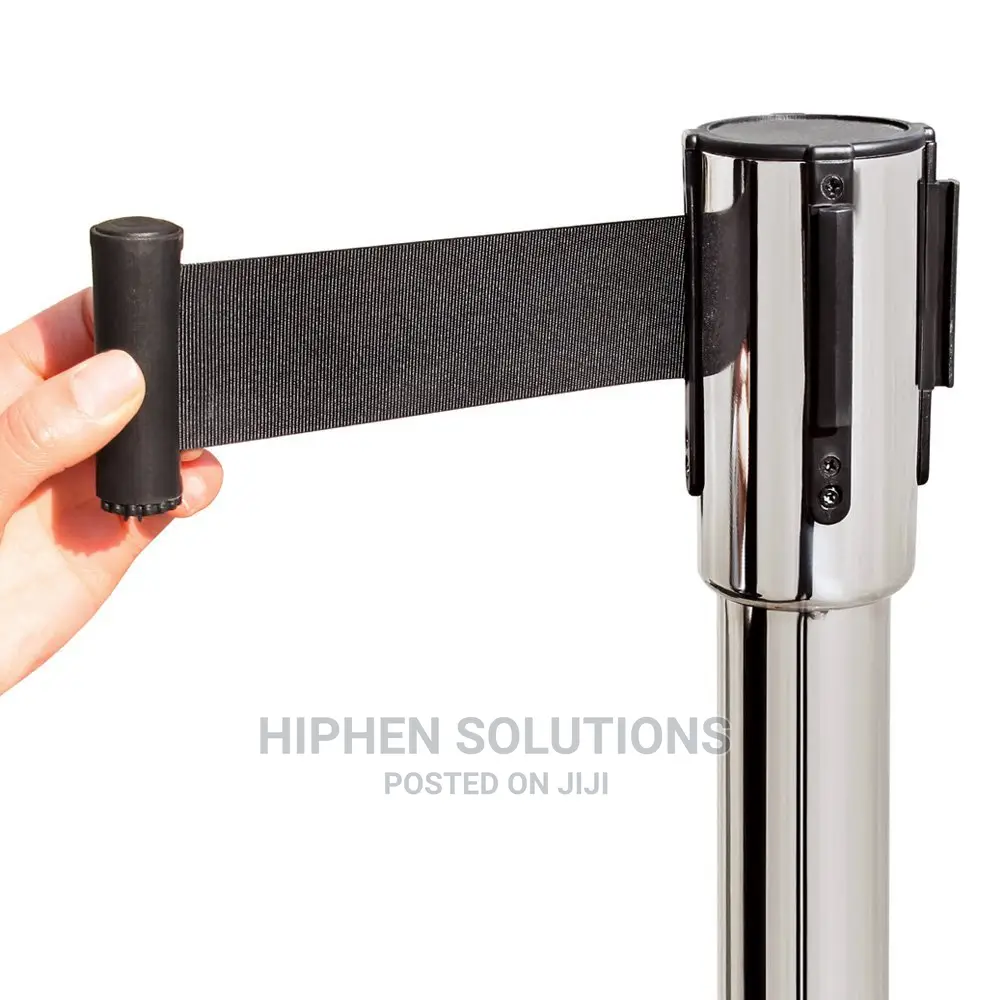 Retractable Belt Stanchions Stainless Steel Crowd Controller