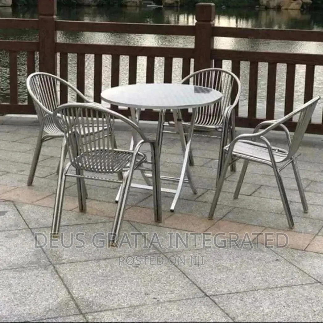 Stainless Restaurant Table and Chairs