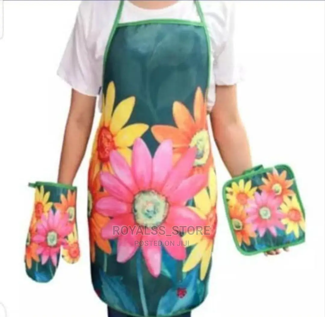 Quality Apron With Glove Set