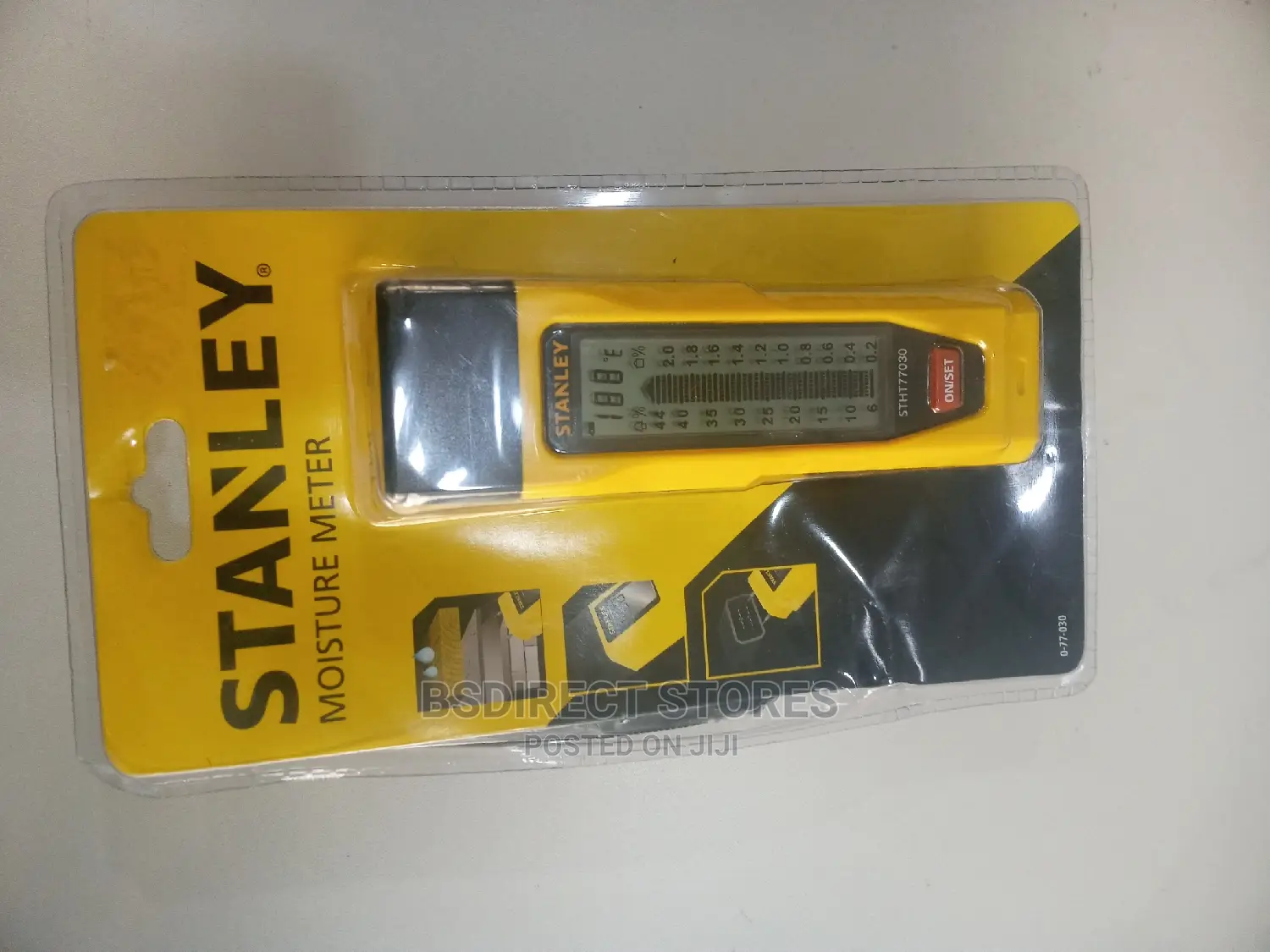STANLEY Moisture Meter With Two Detection Pins LCD Screen