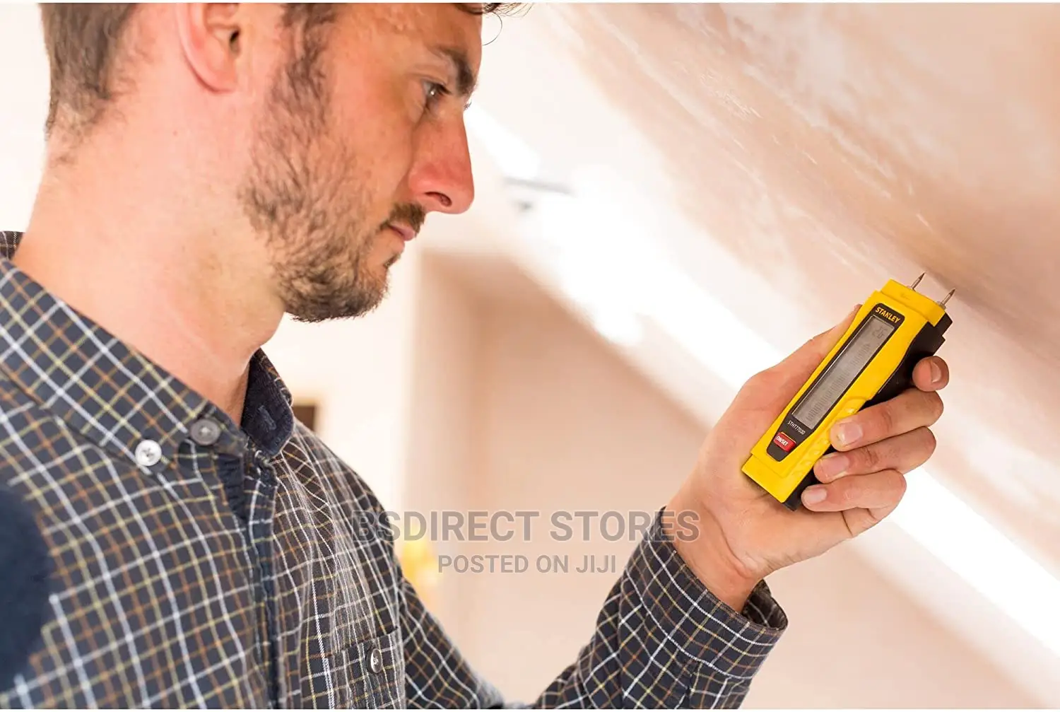 STANLEY Moisture Meter With Two Detection Pins LCD Screen