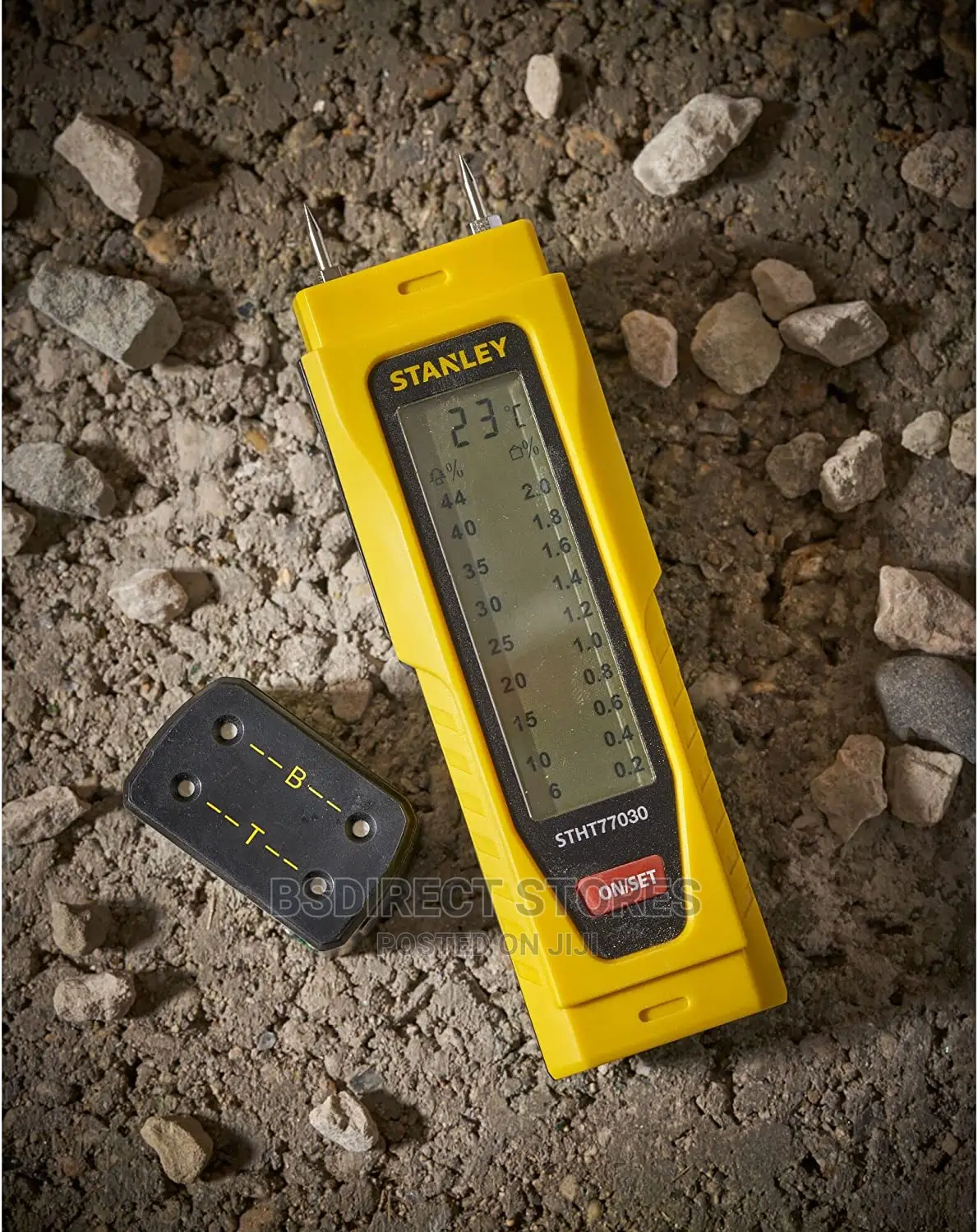 STANLEY Moisture Meter With Two Detection Pins LCD Screen
