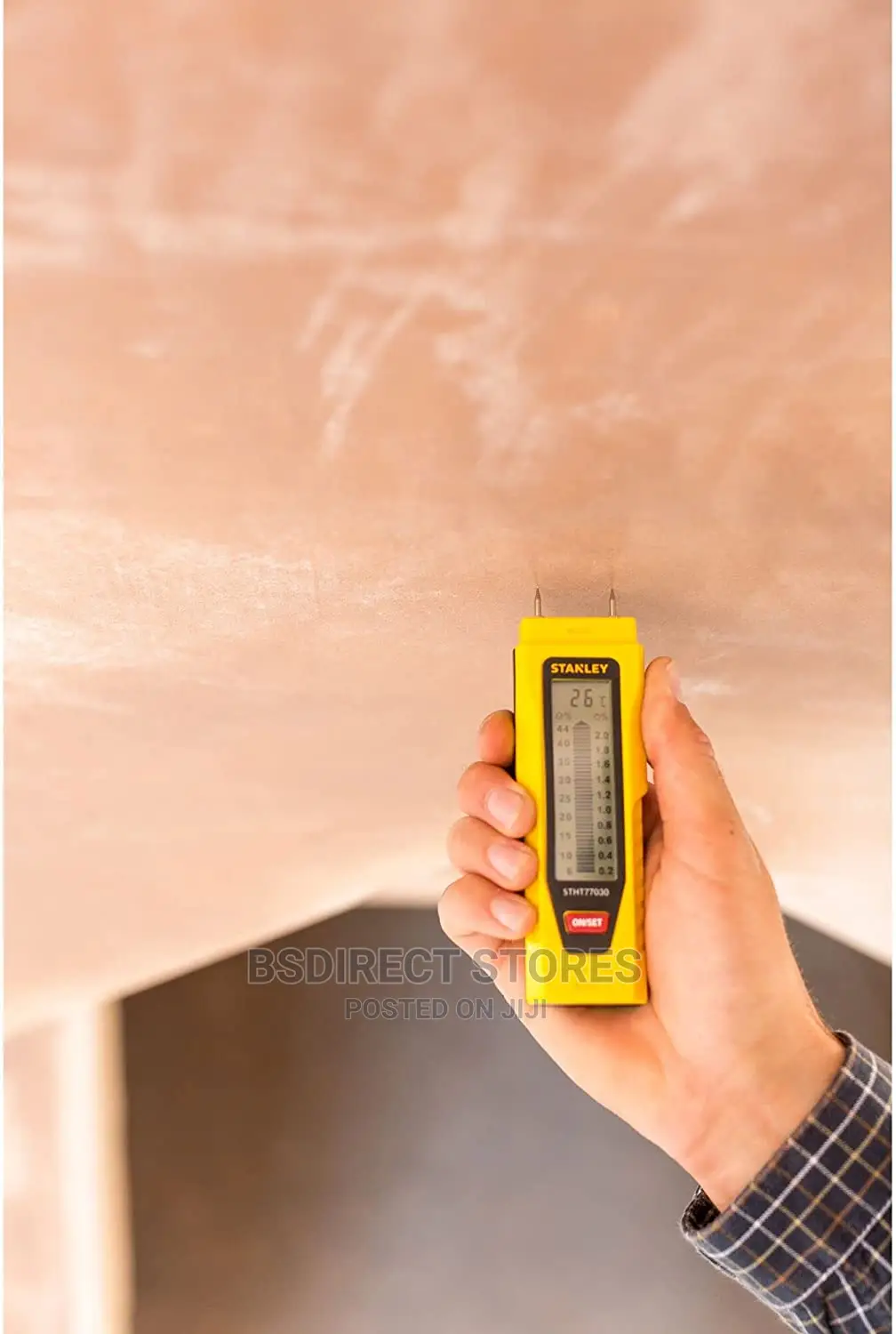 STANLEY Moisture Meter With Two Detection Pins LCD Screen