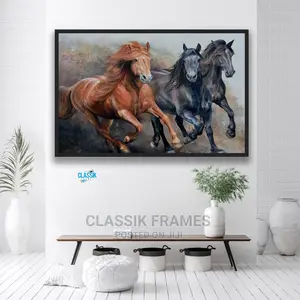 Photo - Moving Horses HD Framed Acrylic Oil Painting