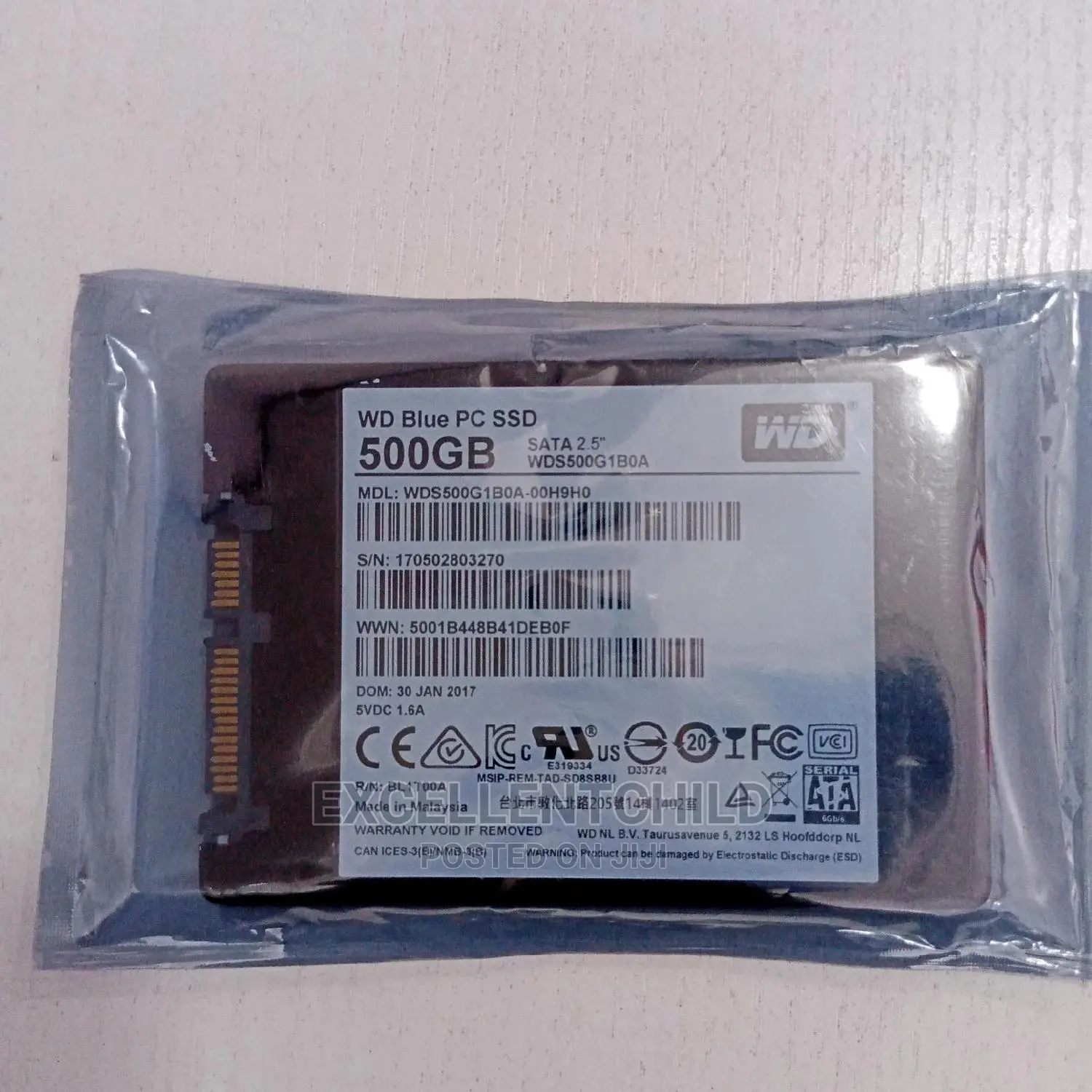 For System Storage (Wd Blue 500gb Internal Sata Ssd)
