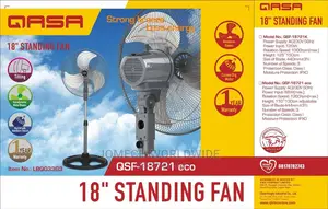 18" Qasa Standing Fan New