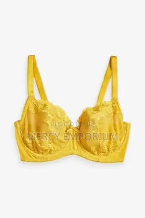 Two Non Padded Bra. Size 35C Bra Navy/Ochre