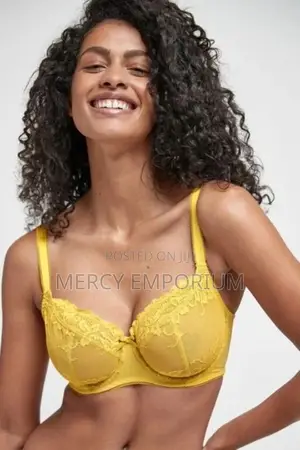 Two Non Padded Bra. Size 35C Bra Navy/Ochre