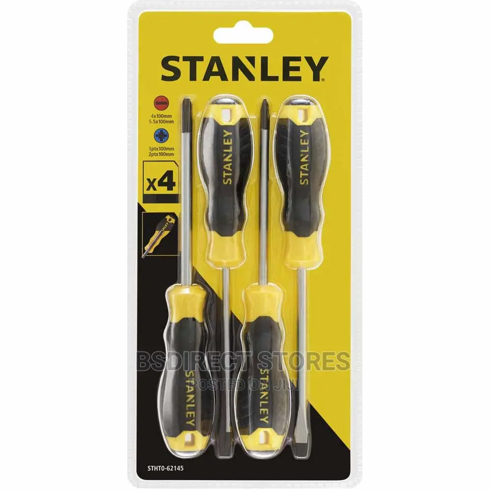 Stanley 4 Piece Essential Screwdriver Set SL/PZ