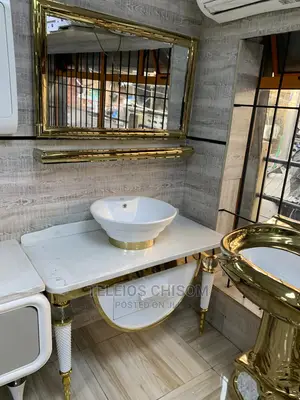 Gold Frame Counter Top Basin