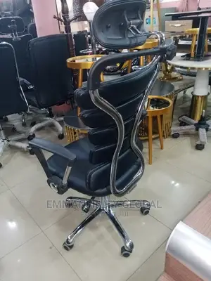 Leather Authorpedic Swivel Chair With Headrest
