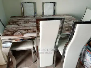New Generic Dinning Set With 6 Chair With Complete Mable Set