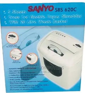 Sanyo SBS 620c 5-Sheet Cross Cut Electric Paper Cd Shredder