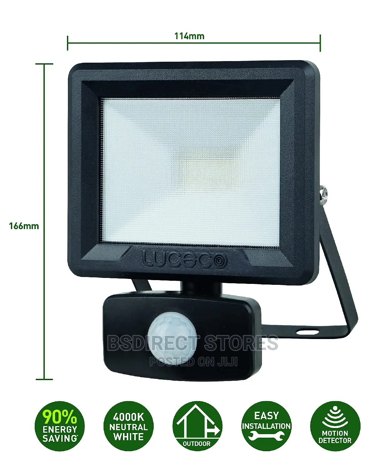 Luceco Eco 20W LED Floodlight for Outdoors-Pir Motion Sensor
